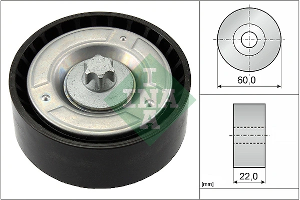 Deflection/Guide Pulley, V-ribbed belt